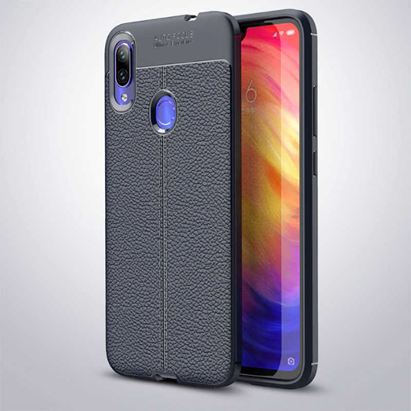 Xiaomi Uyumlu  Redmi Note 7 Kılıf Zore Niss Silikon Kapak-Lacivert