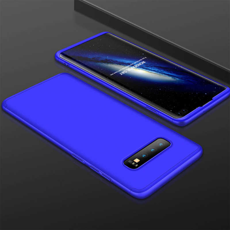 Galaxy Uyumlu S10 Kılıf Zore Ays Kapak-Mavi
