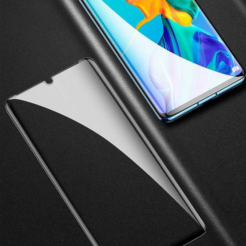 Huawei Uyumlu P30 Zore Kenarları Kırılmaya Dayanıklı Cam Ekran Koruyucu
