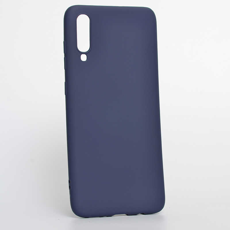 Galaxy Uyumlu A70 Kılıf Zore Premier Silikon Kapak-Lacivert