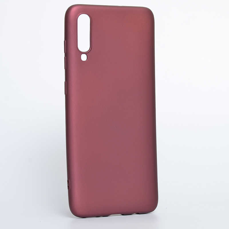 Galaxy Uyumlu A70 Kılıf Zore Premier Silikon Kapak-Mürdüm