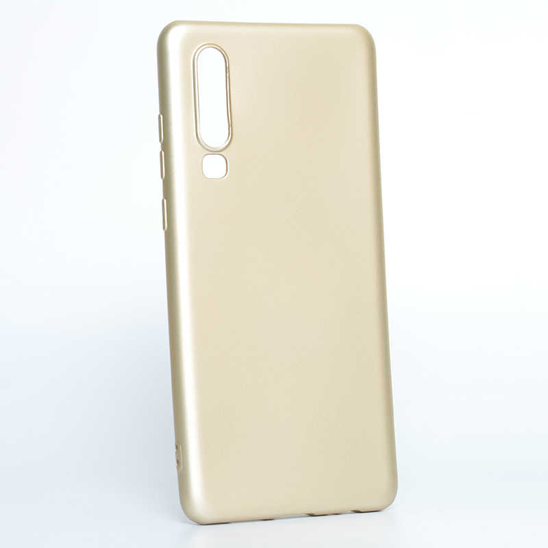 Huawei Uyumlu P30 Kılıf Zore Premier Silikon Kapak-Gold