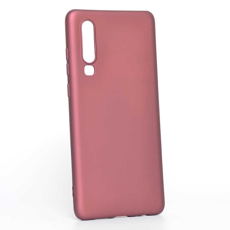 Huawei Uyumlu P30 Kılıf Zore Premier Silikon Kapak-Mürdüm