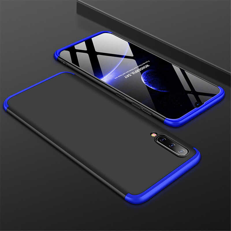 Galaxy Uyumlu A50 Kılıf Zore Ays Kapak-Siyah-mavi