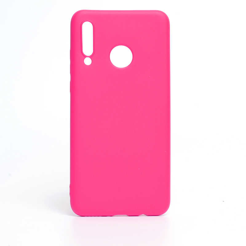 Huawei Uyumlu P30 Lite Kılıf Zore İnci Silikon-Pembe koyu