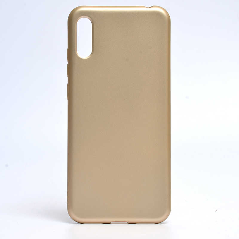 Huawei Uyumlu Y6 2019 Kılıf Zore Premier Silikon Kapak-Gold