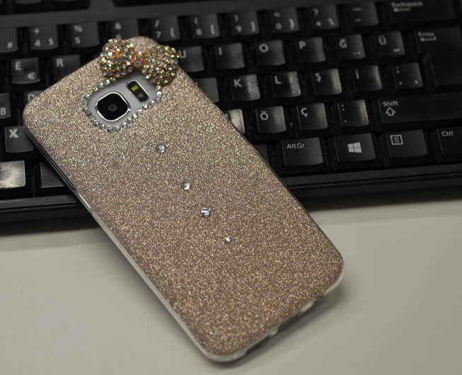 Galaxy Uyumlu S7 Kılıf Zore Fiyonklu Simli Silikon
