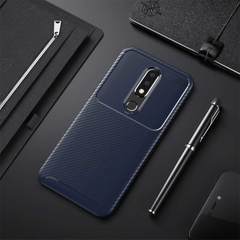 Nokia 5.1 Plus Kılıf Zore Negro Silikon Kapak-Lacivert