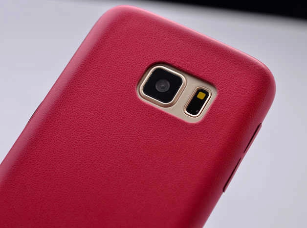 Galaxy Uyumlu S7 Edge Kılıf Zore 1-1 Deri Soft Kapak