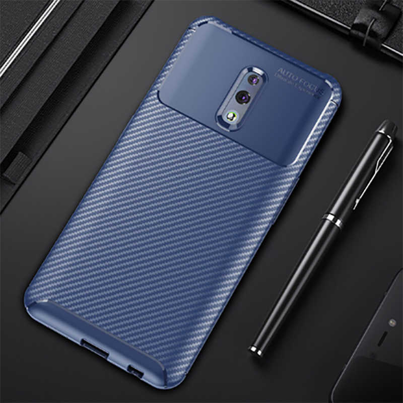 Oppo Reno Kılıf Zore Negro Silikon Kapak-Lacivert