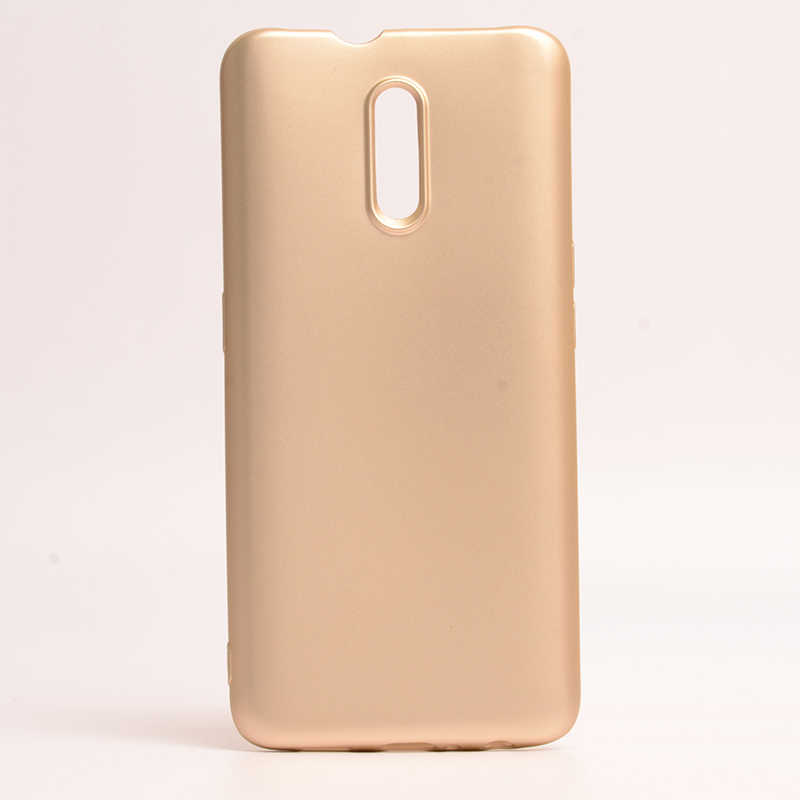 Oppo Reno Kılıf Zore Premier Silikon Kapak-Gold
