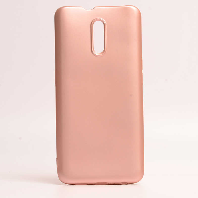 Oppo Reno Kılıf Zore Premier Silikon Kapak-Rose gold