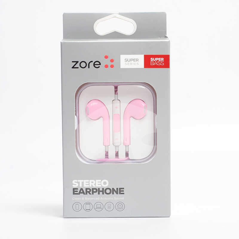 Zore EP5 Basıc Serisi 3.5mm Kulaklık-Pembe açık
