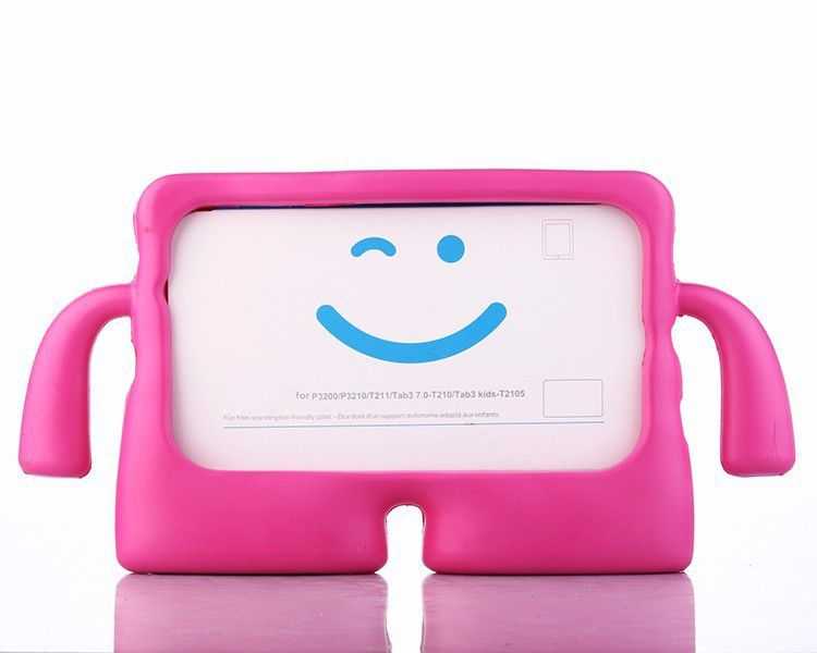 iPad Uyumlu 9.7 2018 (6.Nesil) Zore Çocuk Standlı Tablet Kılıf-Pembe koyu