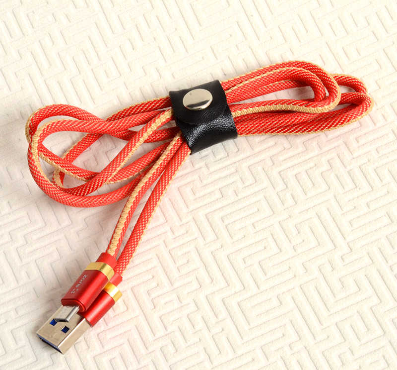 Zore Poro Micro Usb Kablo 1M-Gold-kırmızı