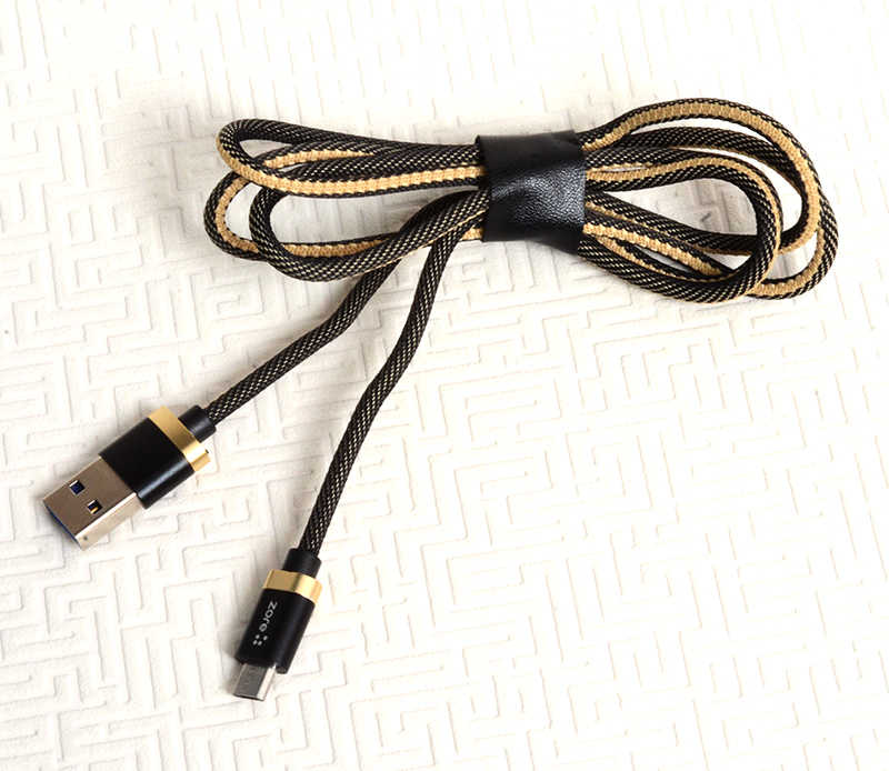 Zore Poro Micro Usb Kablo 1M-Siyah-gold