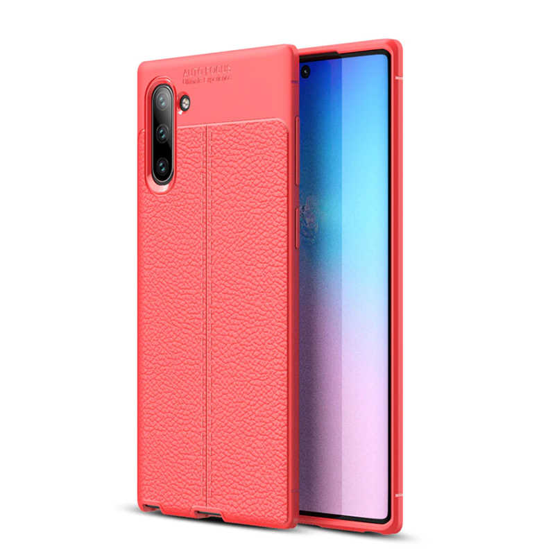 Galaxy Uyumlu Note 10 Kılıf Zore Niss Silikon Kapak-Kırmızı