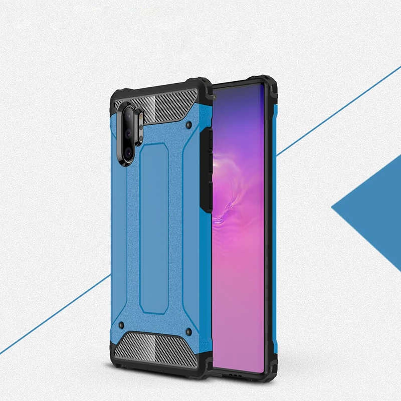 Galaxy Uyumlu Note 10 Plus Kılıf Zore Crash Silikon Kapak-Mavi