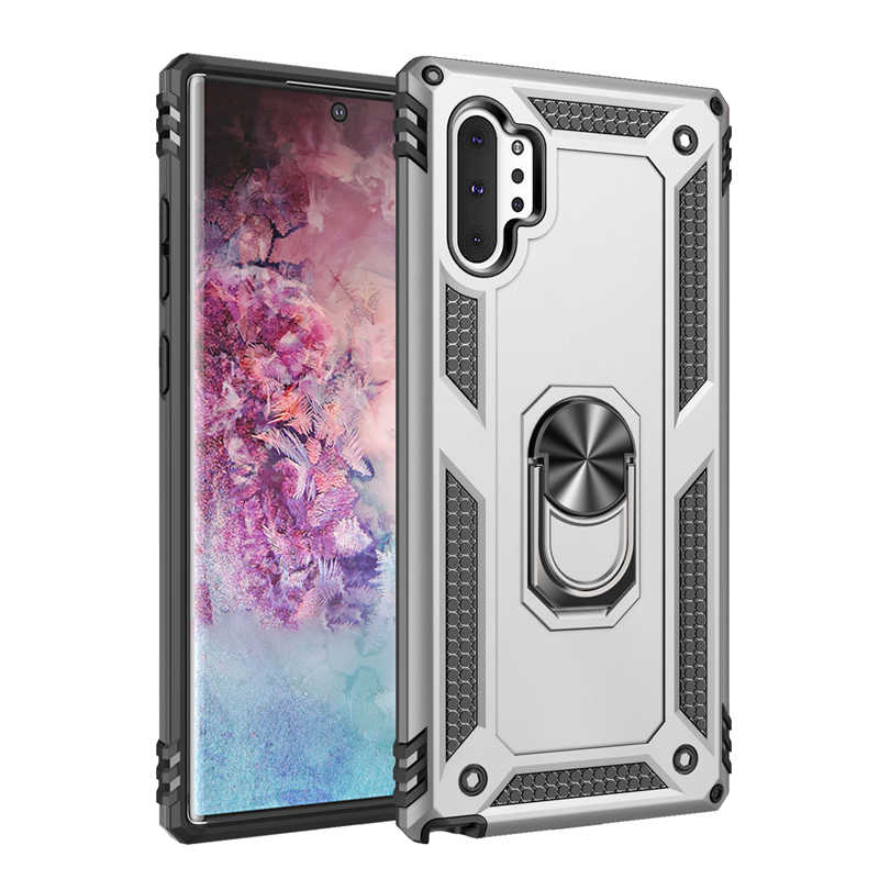 Galaxy Uyumlu Note 10 Plus Kılıf Zore Vega Kapak-Gri