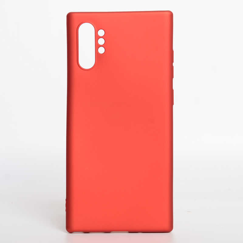 Galaxy Uyumlu Note 10 Plus Kılıf Zore Premier Silikon Kapak-Kırmızı