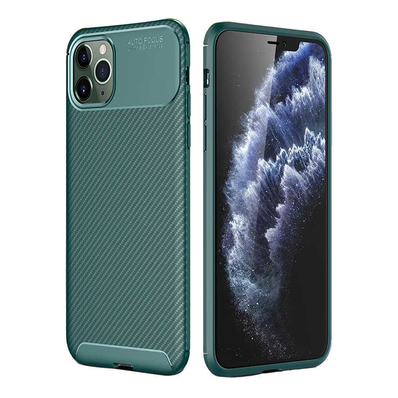 iPhone Uyumlu 11 Pro Kılıf Zore Negro Silikon Kapak-Yeşil