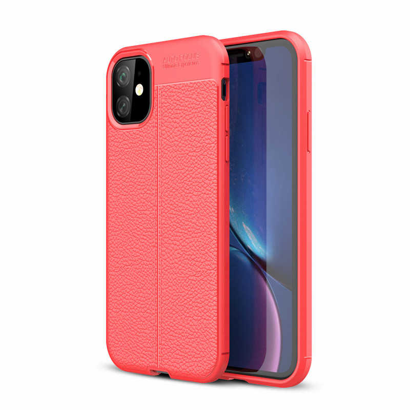 iPhone Uyumlu 11 Kılıf Zore Niss Silikon Kapak-Kırmızı