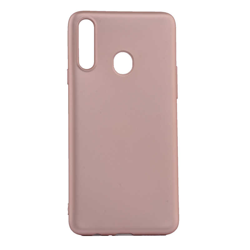 Galaxy Uyumlu A20S Kılıf Zore Premier Silikon Kapak-Rose gold