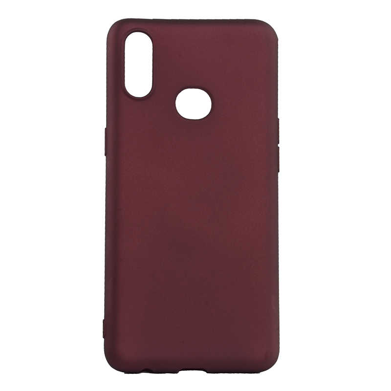 Galaxy Uyumlu A10S Kılıf Zore Premier Silikon Kapak-Mürdüm