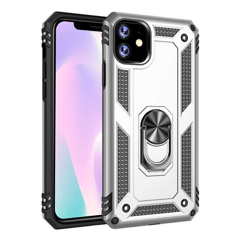 iPhone Uyumlu 11 Kılıf Zore Vega Kapak-Gri