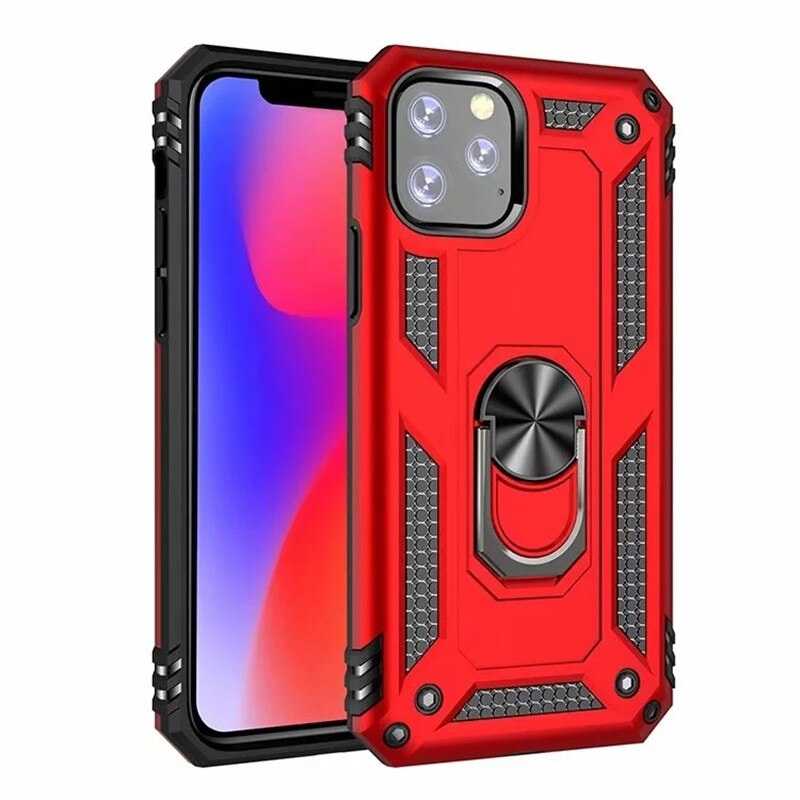iPhone Uyumlu 11 Pro Max Kılıf Zore Vega Kapak-Kırmızı