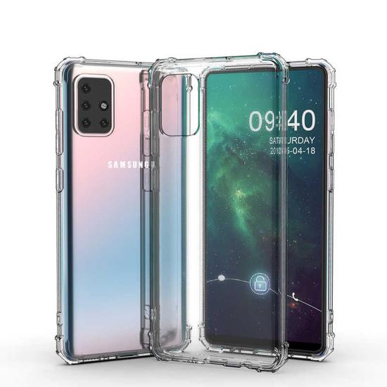 Galaxy Uyumlu A51 Kılıf Zore Nitro Toz Korumalı Shock Silikon