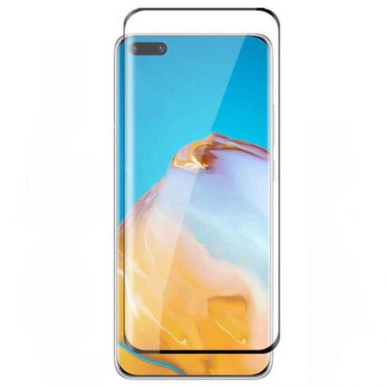 Huawei Uyumlu P40 Zore Kenarları Kırılmaya Dayanıklı Cam Ekran Koruyucu