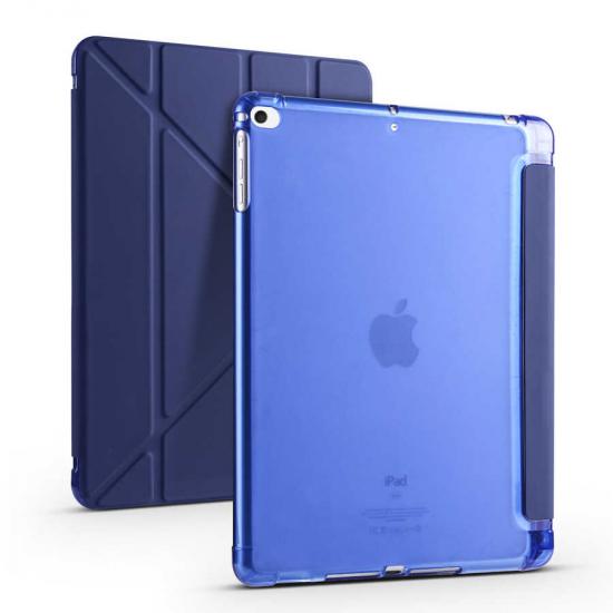 iPad Uyumlu 9.7 2017 (5.Nesil) Kılıf Zore Tri Folding Kalem Bölmeli Standlı Kılıf