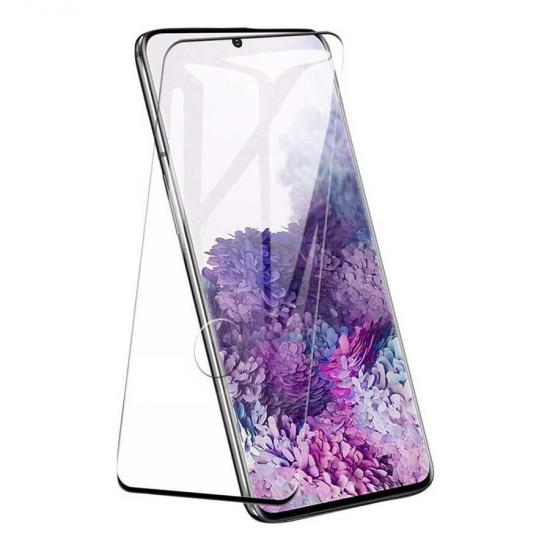 Galaxy Uyumlu S20 Plus Zore Kavisli Full Yapışkanlı Cam Ekran Koruyucu