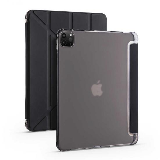iPad Uyumlu Pro 12.9 2021 (5.Nesil) Kılıf Zore Tri Folding Kalem Bölmeli Standlı Kılıf