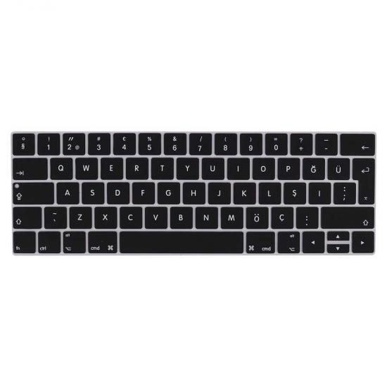 Macbook Uyumlu 13’ Pro Touch Bar A1706 Zore Klavye Koruyucu Silikon Ped