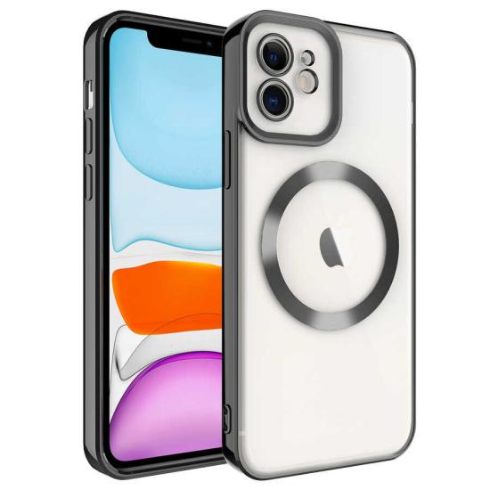 iPhone Uyumlu 11 Kılıf M-safe Wireless Şarj Özellikli Zore Setro Silikon