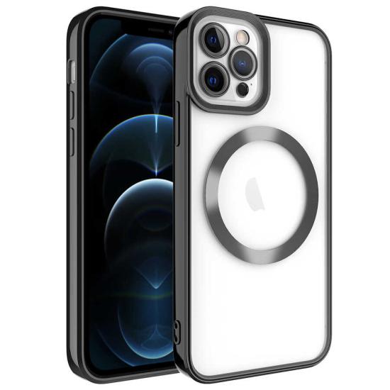 iPhone Uyumlu 11 Pro Max Kılıf M-safe Wireless Şarj Özellikli Zore Setro Silikon