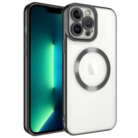 iPhone Uyumlu 13 Pro Kılıf M-safe Wireless Şarj Özellikli Zore Setro Silikon