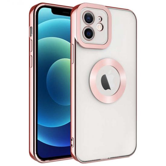 iPhone Uyumlu 12 Kılıf Kamera Korumalı Logo Gösteren Zore Omega Kapak