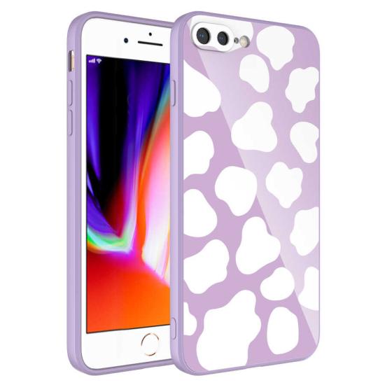 iPhone Uyumlu 8 Plus Kılıf Kamera Korumalı Desenli Sert Silikon Zore Epoksi Kapak