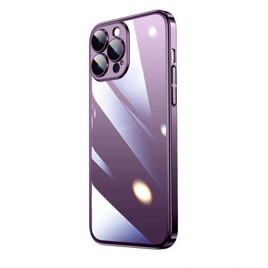 iPhone Uyumlu 14 Pro Kılıf Sert PC Renkli Çerçeveli Zore Riksos Kapak