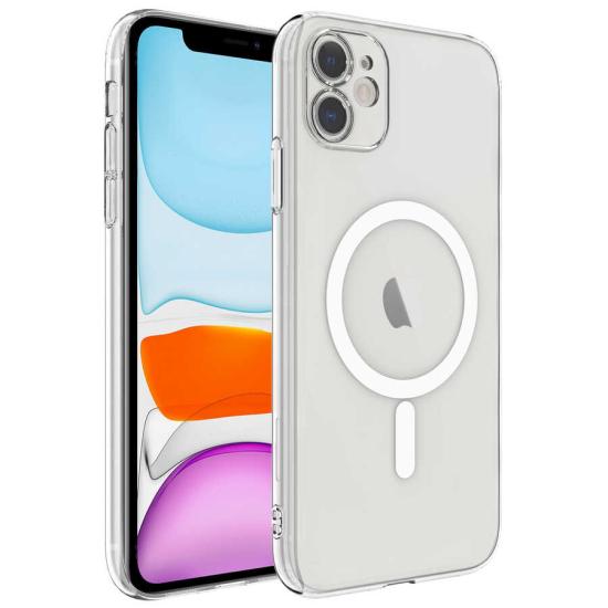 iPhone Uyumlu 11 Kılıf Kamera Korumalı M-safe Sert PC Zore Porto Kapak