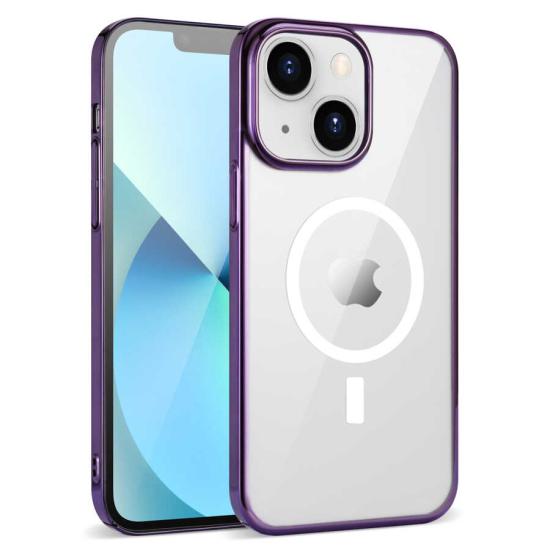 iPhone Uyumlu 14 Kılıf Zore Wireless Şarj Özellikli Pixel M-safe Kapak