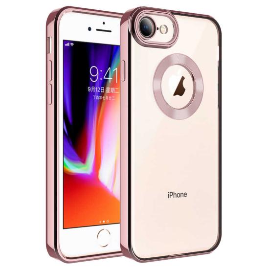 iPhone Uyumlu 8 Kılıf Kamera Korumalı Logo Gösteren Zore Omega Kapak