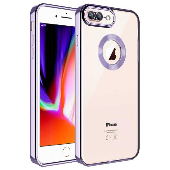 iPhone Uyumlu 8 Plus Kılıf Kamera Korumalı Logo Gösteren Zore Omega Kapak