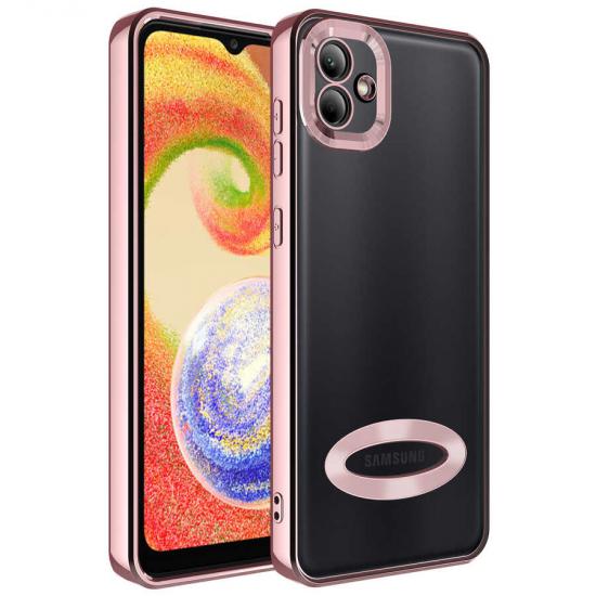 Galaxy Uyumlu A03 Kılıf Kamera Korumalı Logo Gösteren Zore Omega Kapak