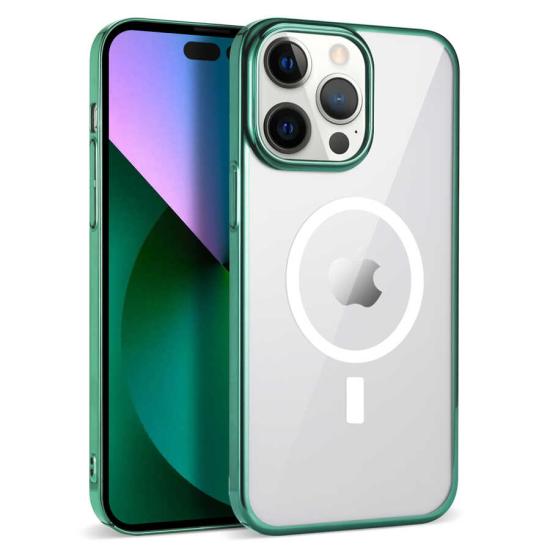 iPhone Uyumlu 13 Pro Kılıf Zore Wireless Şarj Özellikli Pixel M-safe Kapak