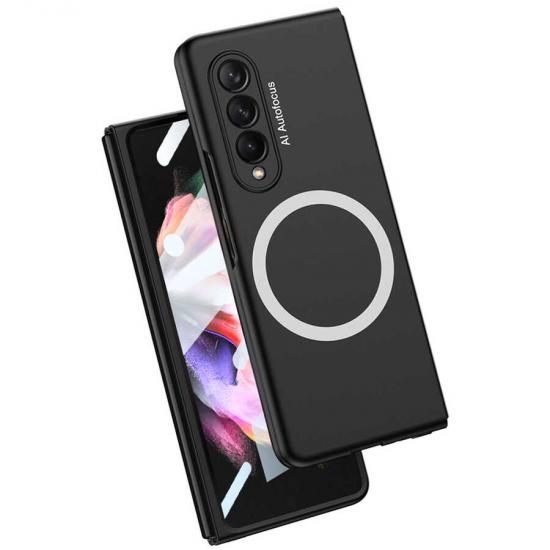 Galaxy Uyumlu Z Fold 3 Kılıf Wireless Şarj Özellikli Zore Kıpta M-safe Kapak