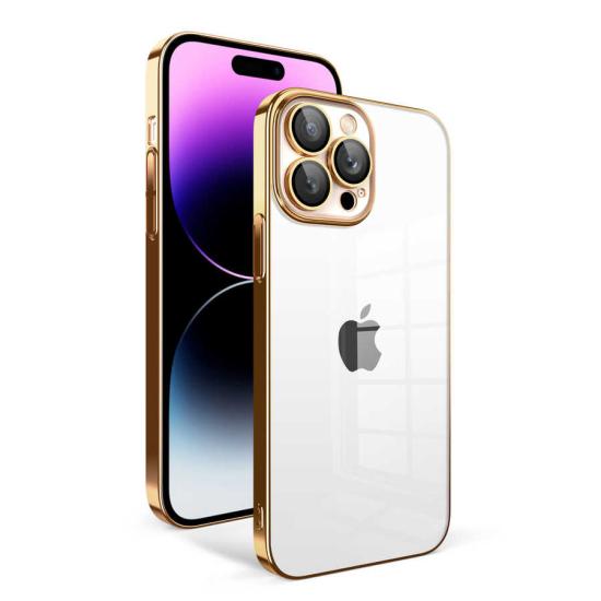 iPhone Uyumlu 14 Pro Max Kılıf Kamera Korumalı Renkli Çerçeveli Zore Garaj Kapak